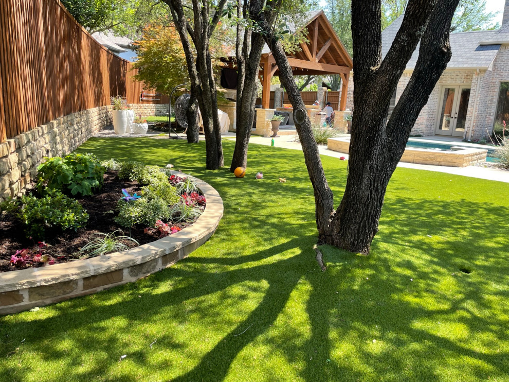 Back yard and pool landscape