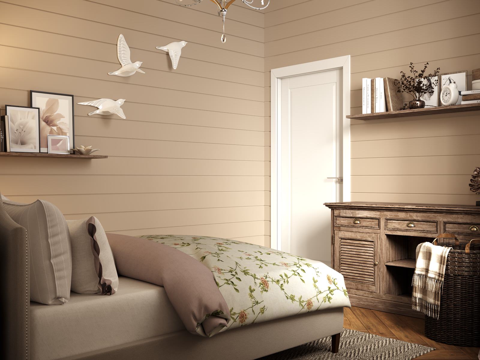 Дом в пудровых тонах