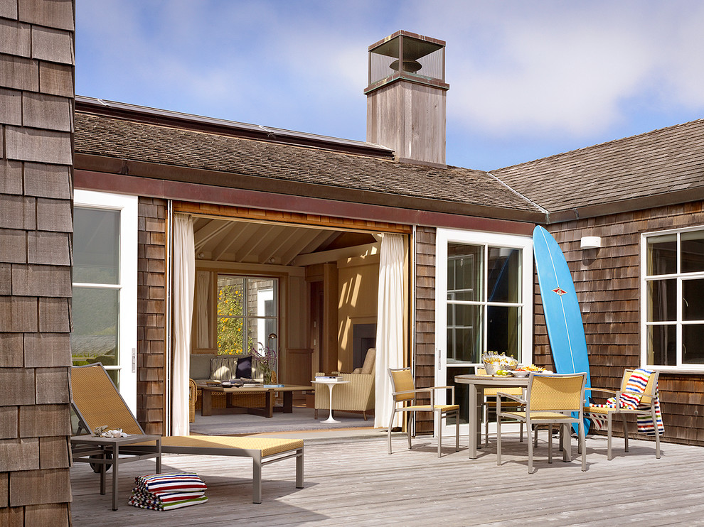 Inspiration for a beach style deck in San Francisco with no cover.