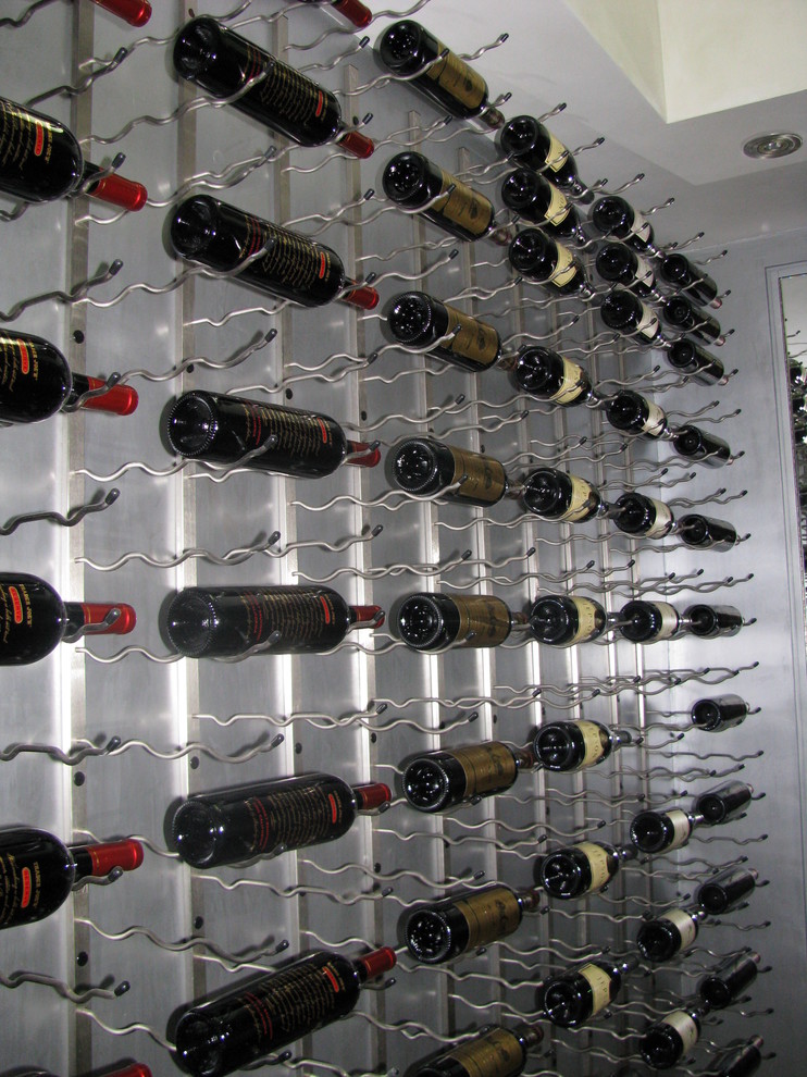 Wine room metallic finish