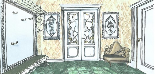 Тамбур в классическом стиле