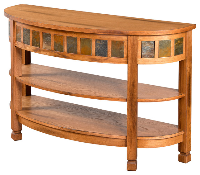 Entry Tables Accententry Table Delhutson Designs Barn Wood Sedona Curved Entry Tabletv Console Accententry Table