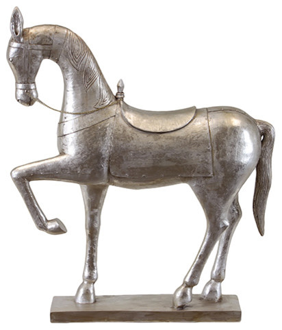 modern silver chrome polished horse statue resin accent home decor modern silver chrome polished horse statue resin accent home decor