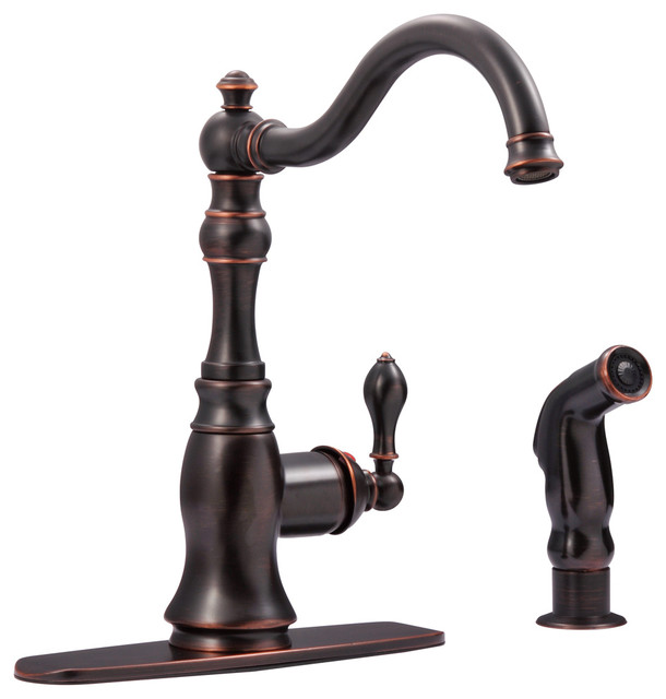 Gourmetier Gs7706aclsp American Classic Single Handle Kitchen Faucet Vintage Br