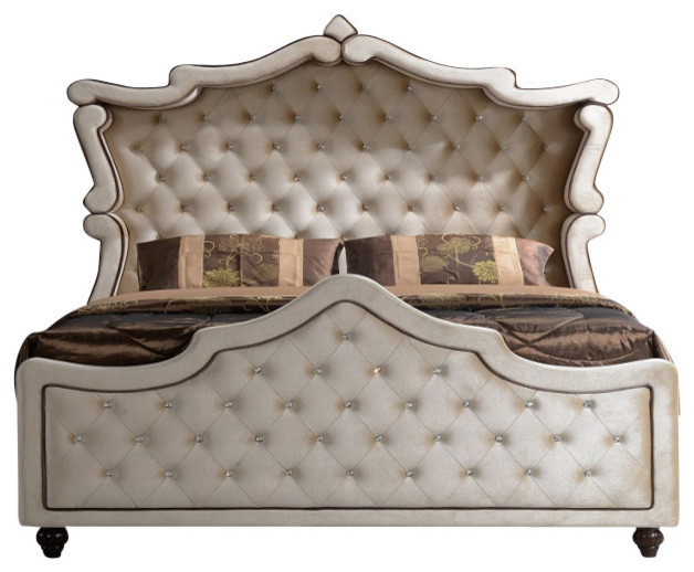 Diamond Canopy Bed Traditional Panel Beds By Meridian Furniture Diamond King Canopy Bed