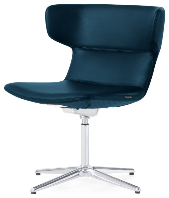 Zuri Furniture Covey Modern Guest Chair Soft Top Grain Leather