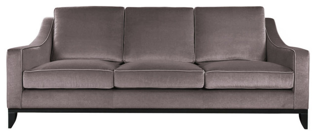 sloped arm leather sofa