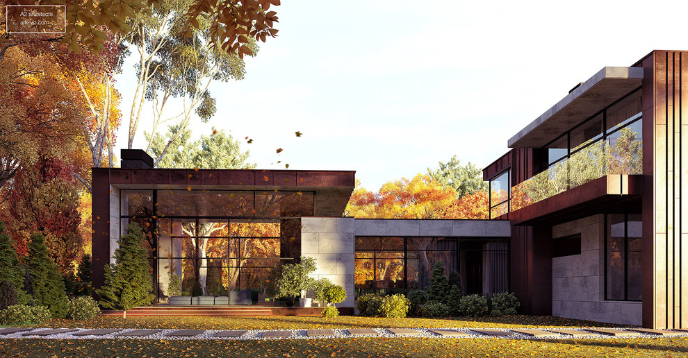 Визуализация частного дома для A2 architects