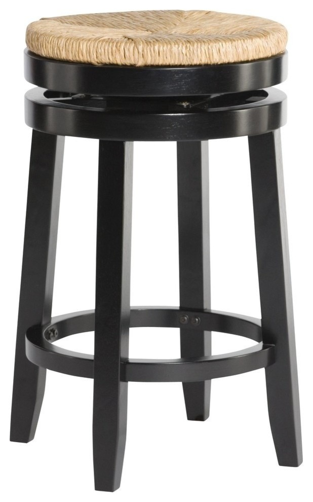 Maya Barstool, Black Finish, Counter Height Tropical Bar Stools And