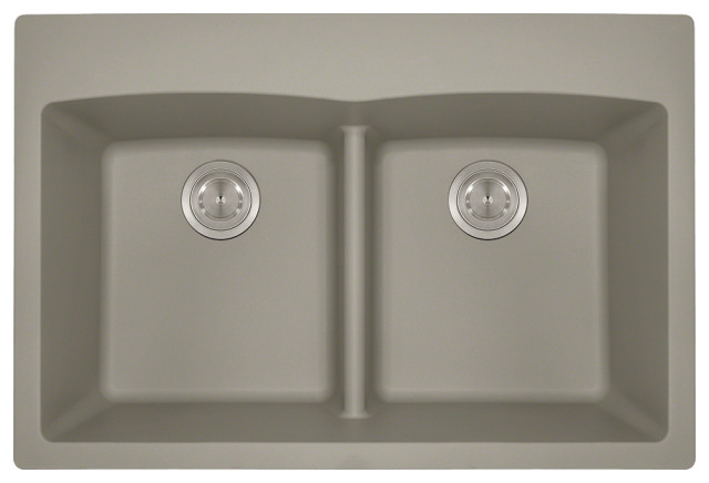 Kitchen Topmount Sink Double Equal Bowl Low-Divide - AstraGranite