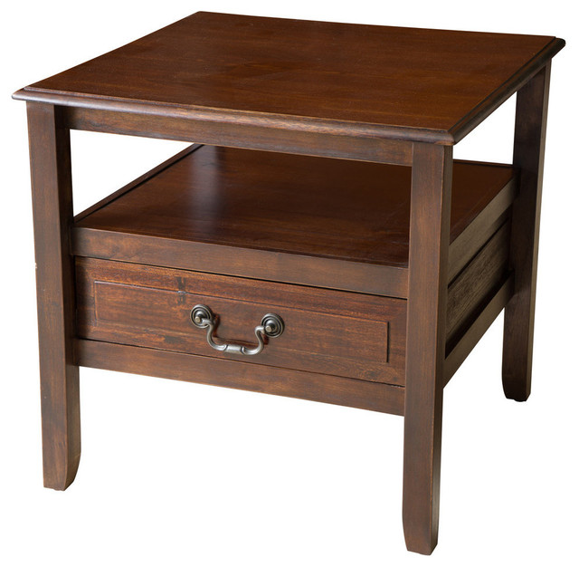 Gdf Studio Noah Wood Short Drawer End Table Transitional Side Gdf Studio Noah Wood Short Drawer End Table Transitional Side Tables And By Gdfstudio