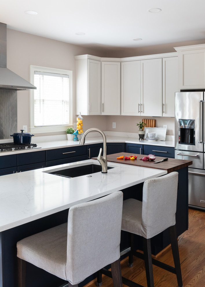 Example of a transitional kitchen design in Atlanta