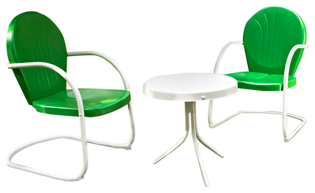 Griffith 3-Piece Metal Outdoor Conversation Seating Set - Contemporary ...