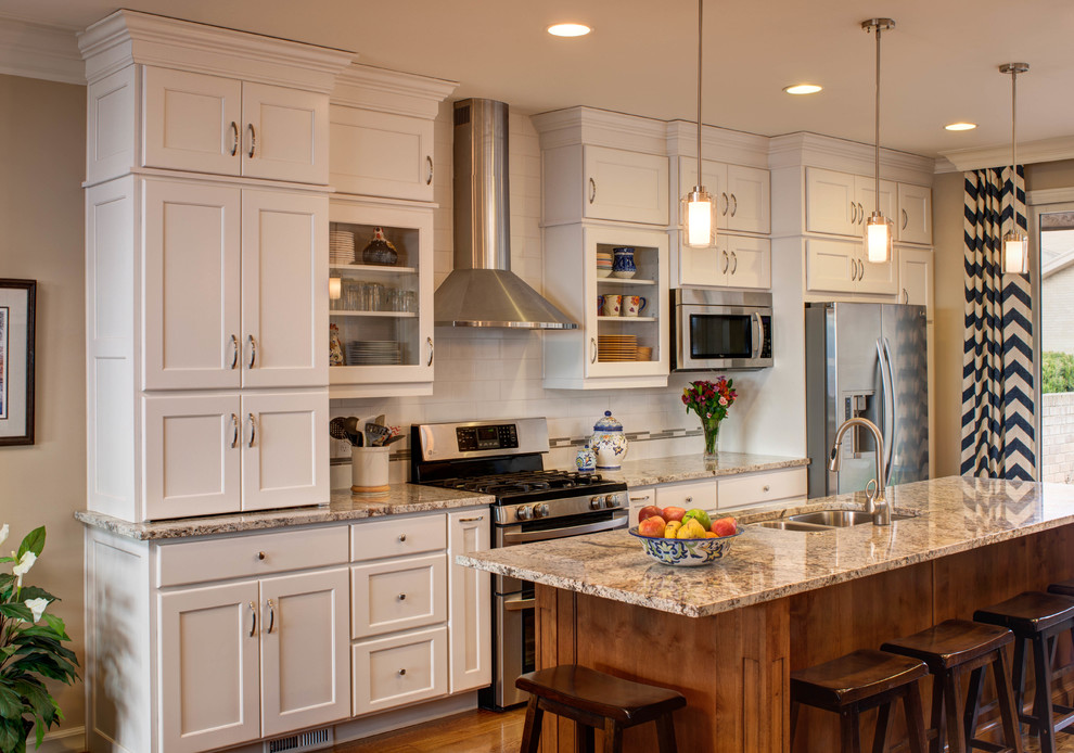 Traditional White / Linen Kitchen Great Room Remodel ...