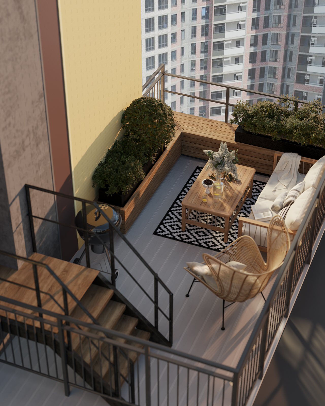 white с террасой