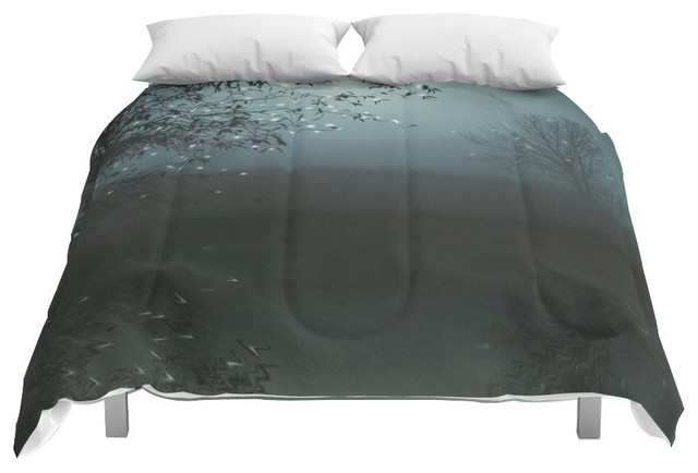 Society6 Song Of The Nightbird Comforter Contemporary