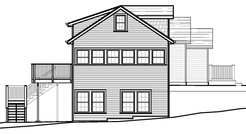 Lake Cottage Lift - Side Elevation