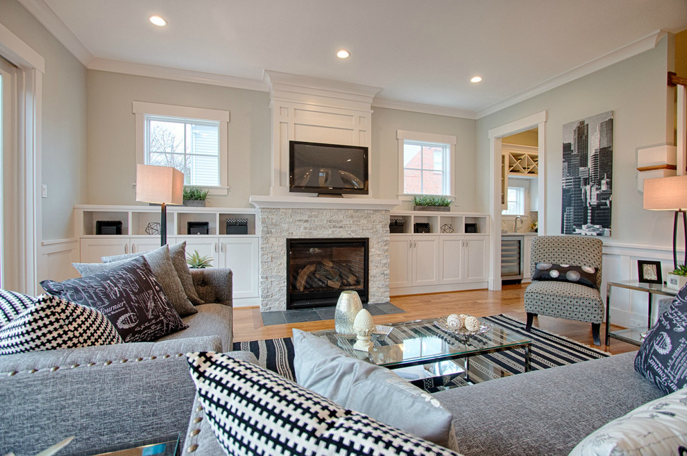 Transitional living room in DC Metro.