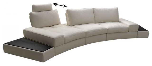 Modern Leather Sectional Sofa with Adjustable Backrest - Modern - Los  Angeles - by EuroLux Furniture | Houzz