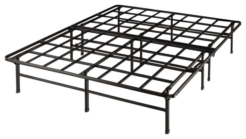 Mattress Titan Quickbase Bifold HD Steel Platform Base, Black, King