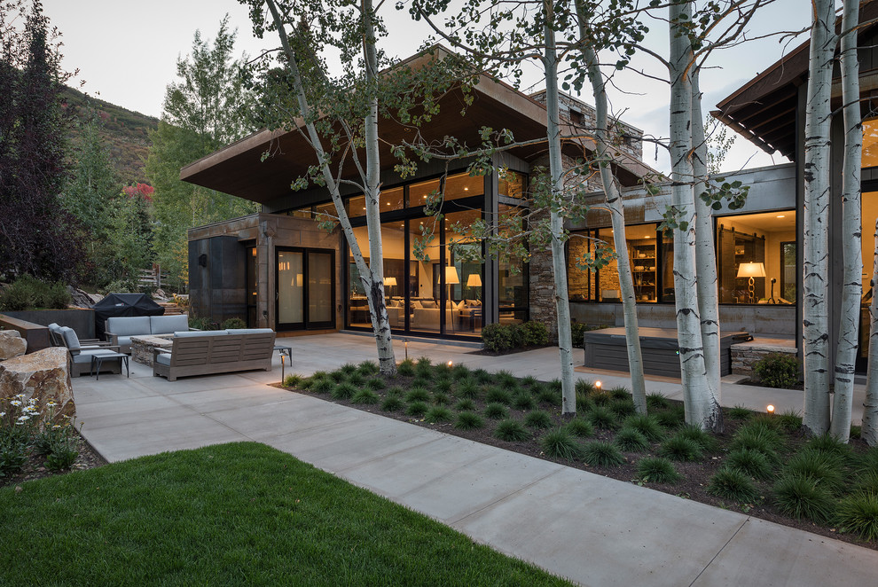 Photo of a contemporary home design in Salt Lake City.