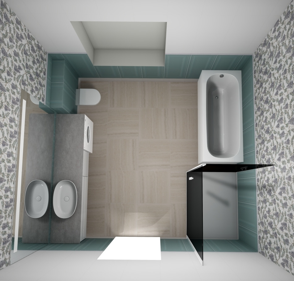 Вид сверху. Ванная комната.