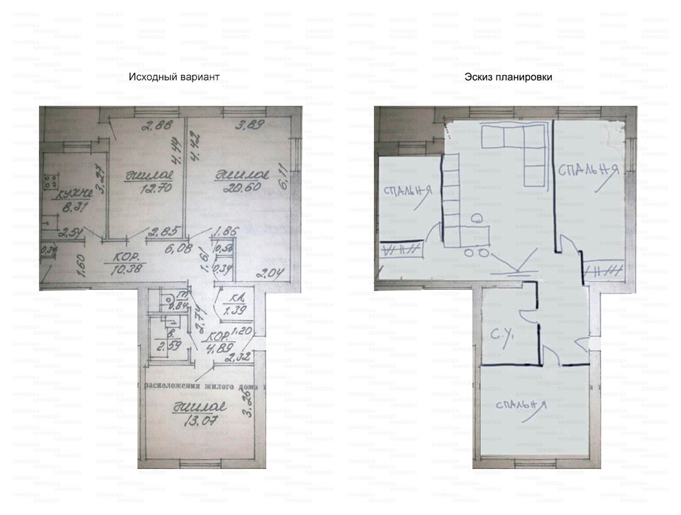 Идеи перепланировки для многокомнатных квартир