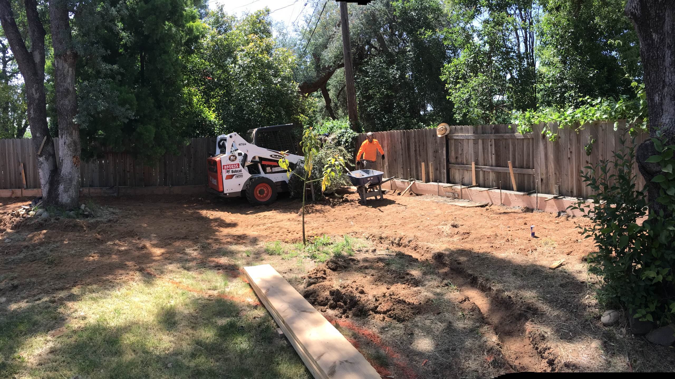 The Zimmerman's Backyard up Grade