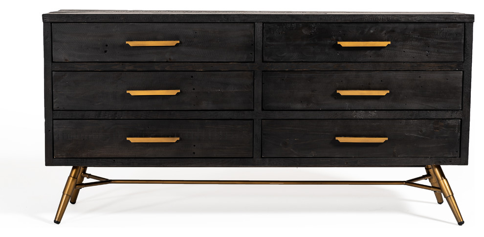 Modrest Tabitha Modern Dark Brown Recycled Pine Dresser