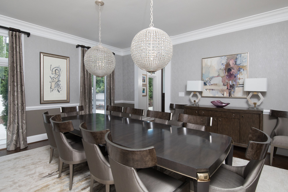 Example of a transitional dining room design in Atlanta
