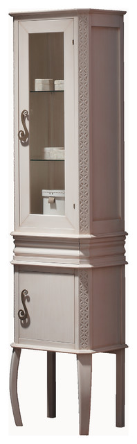 Macral London 17 and 3/4 inches. Linen cabinet. Ivory patina.