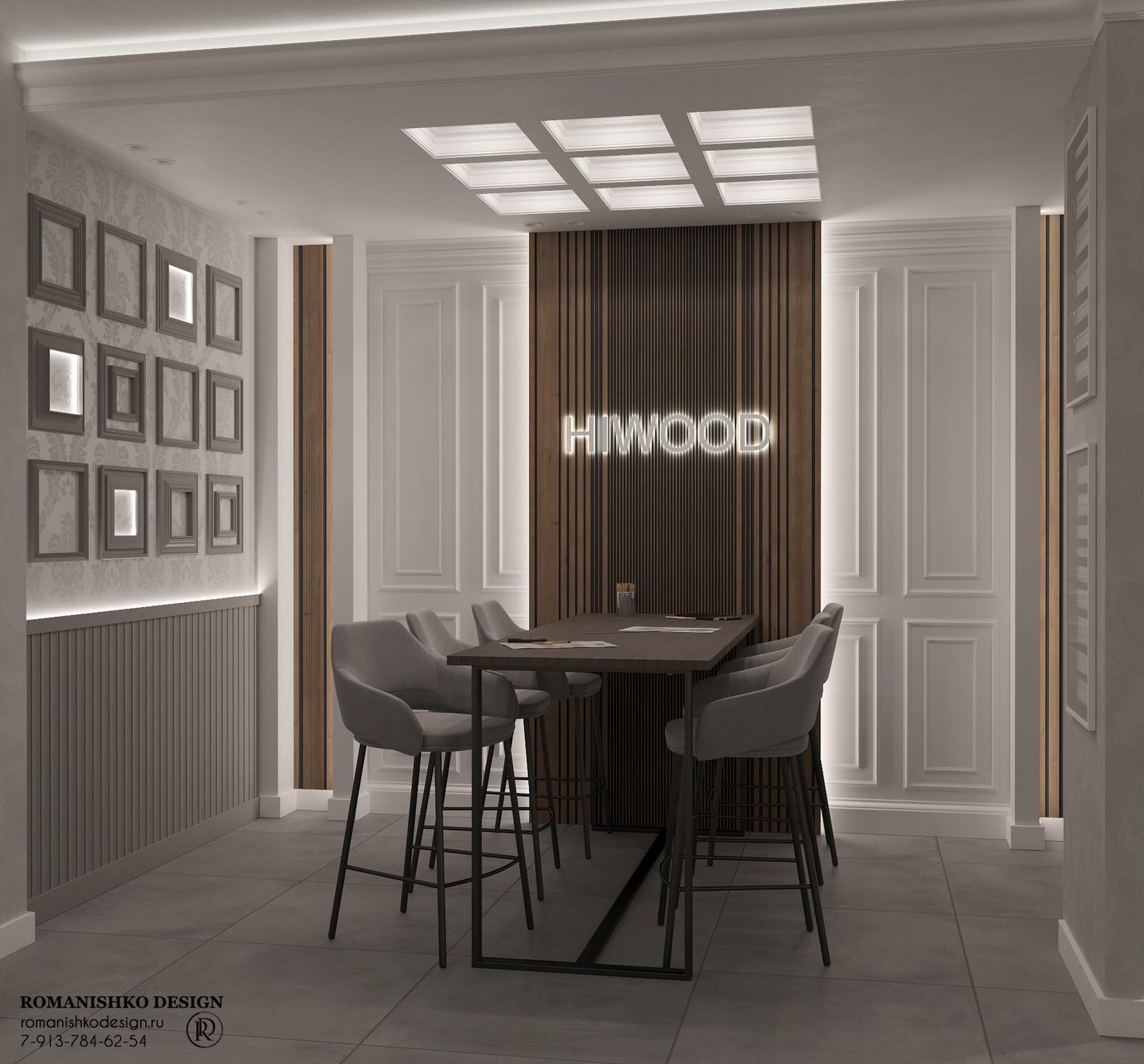 Дизайн выставочного зала магазина лепного декора "HIWOOD"