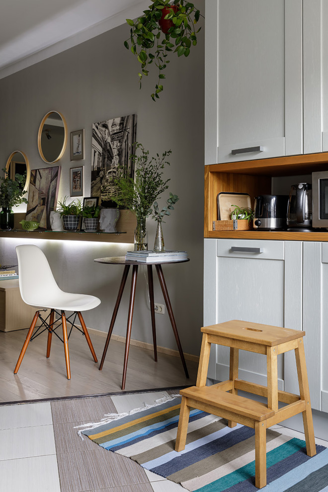 Кухня-гостиная в трехкомнатной квартире