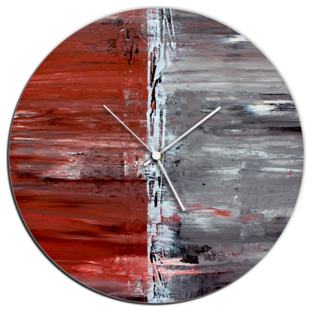 Modern Wall Clock 'City Alley Circle Clock Large' Contemporary Home