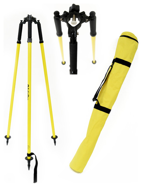 AdirPro Mini 1.28" Stakeout Yellow Prism Pole & Mini Bipod Surveying