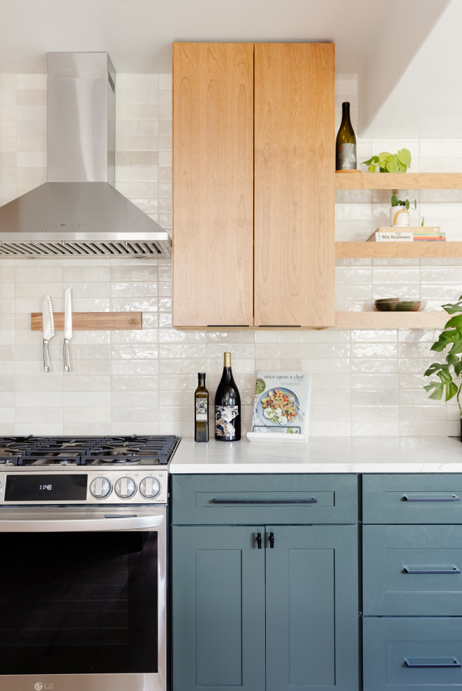 Transitional kitchen photo in Denver