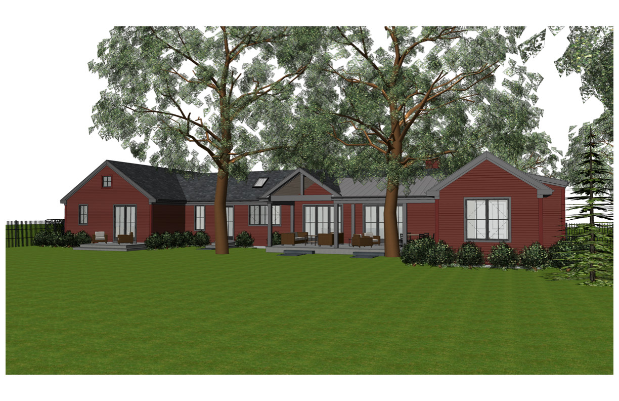 Modern Ranch Rear (View 1)