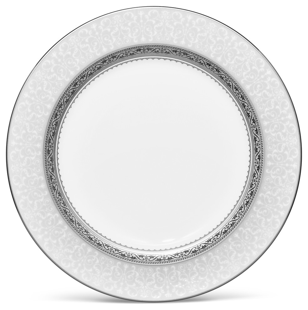Noritake Odessa Platinum Accent Plates, Set of 4 Traditional Dinner