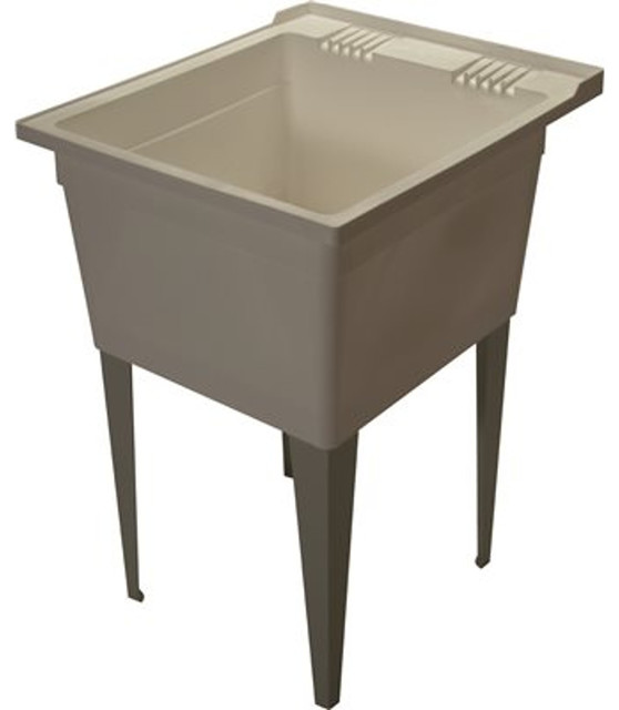 Zurn Floor Mounted 21 Gallon Laundry Utility Sink With Dual Handle Faucet