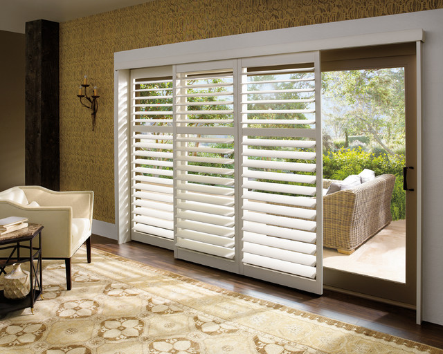Palm Beach™ Bypass Shutter Contemporary Living Room San Francisco