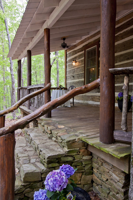 Talking Rock Log Cabin Rustic Verandah Atlanta By Clark