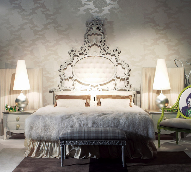 P0332 - CLOUDS WALLPAPER WHITE COLOUR contemporaneo-dormitorio
