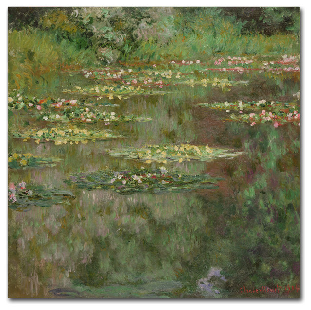 Claude Monet Waterlilies The Water Lily Pond Canvas Art 14 X 14