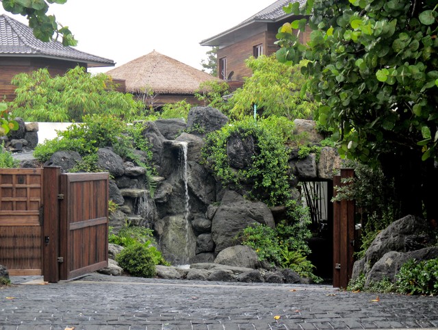 Entrance waterfall garden
