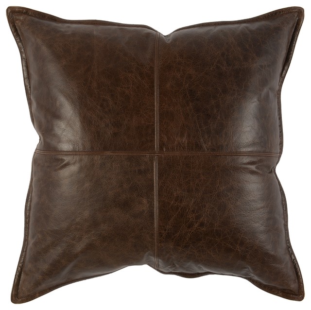 Cheyenne 100 Leather 22 X22 Throw Pillow By Kosas Home