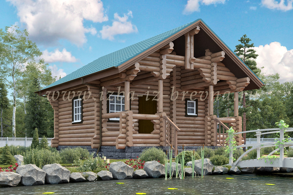 Проекты бань из оцилиндрованного бревна