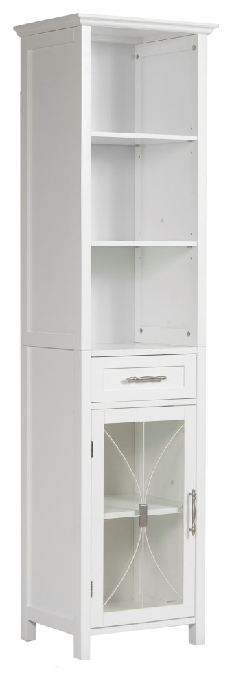 Wooden Bathroom Storage Tall Linen Cabinet - Transitional - Bathroom ...