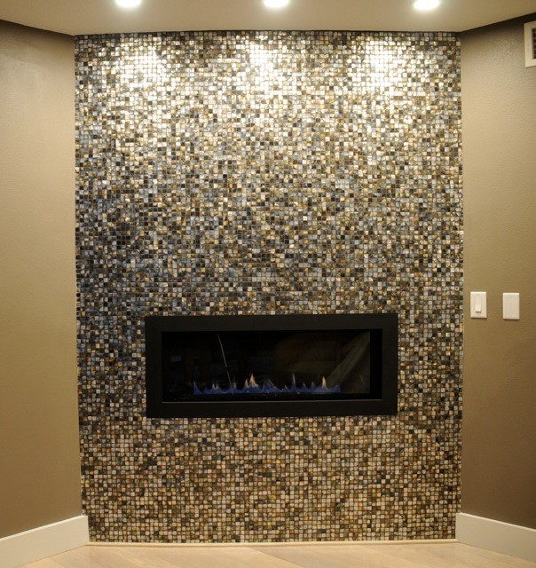 Black Lip Mother of Pearl Fireplace Project by Christina Rexford. Orlando