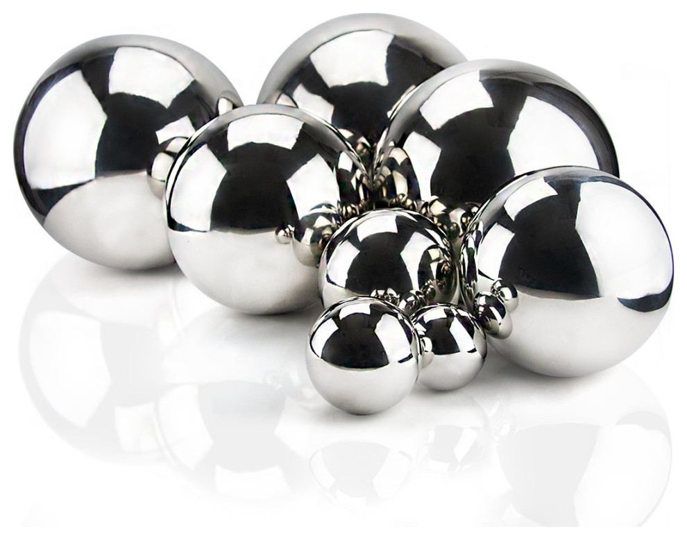 Stainless Steel Decorative Balls Contemporary Decorative Objects