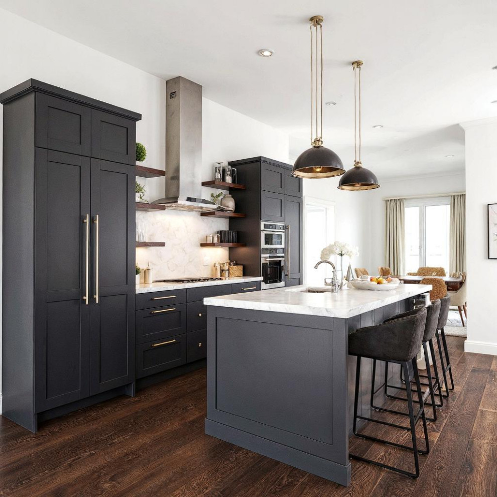 Cucina nera stile retrò